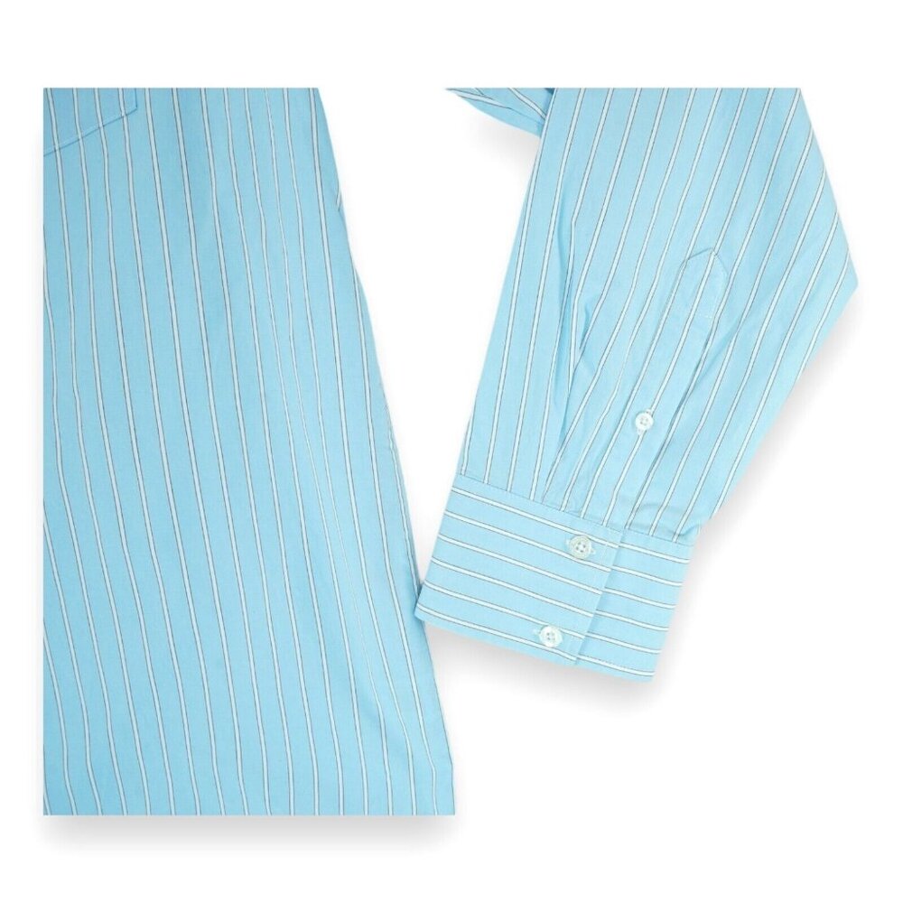 Aeropostale Nineteen Eighty Seven Men's Striped Dress Shirt Blue Size XL‎ - Picture 4 of 5
